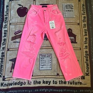 Pink Amiri Distressed denim